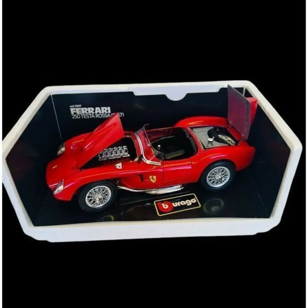 Burago 1957 3007 Ferrari250 Testa Rossa 1:18 Diecast Car Made In Italy Vintage‎